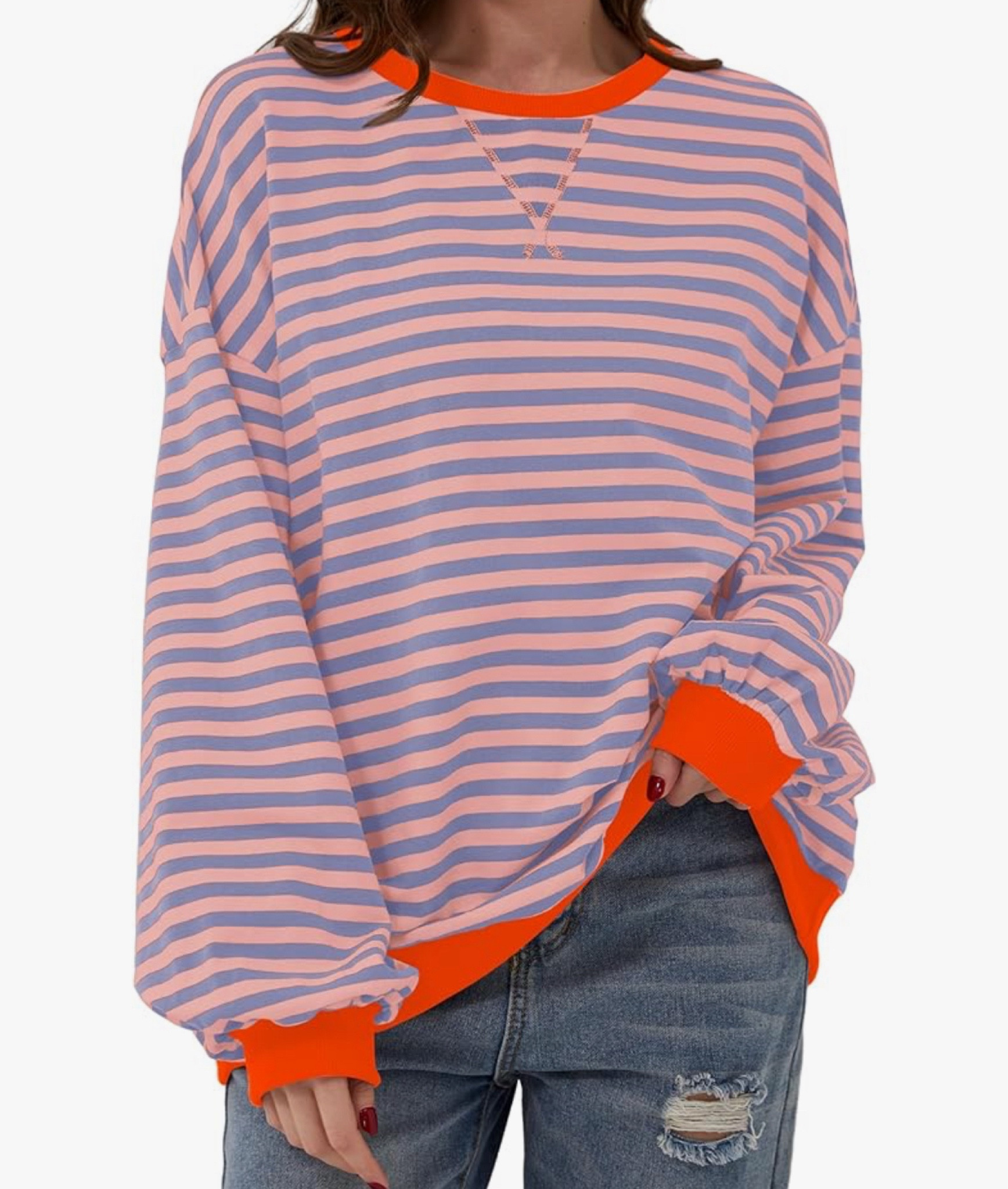 Love this free people dupe striped sweatshirt! $27 for prime day deal on Amazon 

#LTKSaleAlert #LTKStyleTip #LTKFindsUnder50