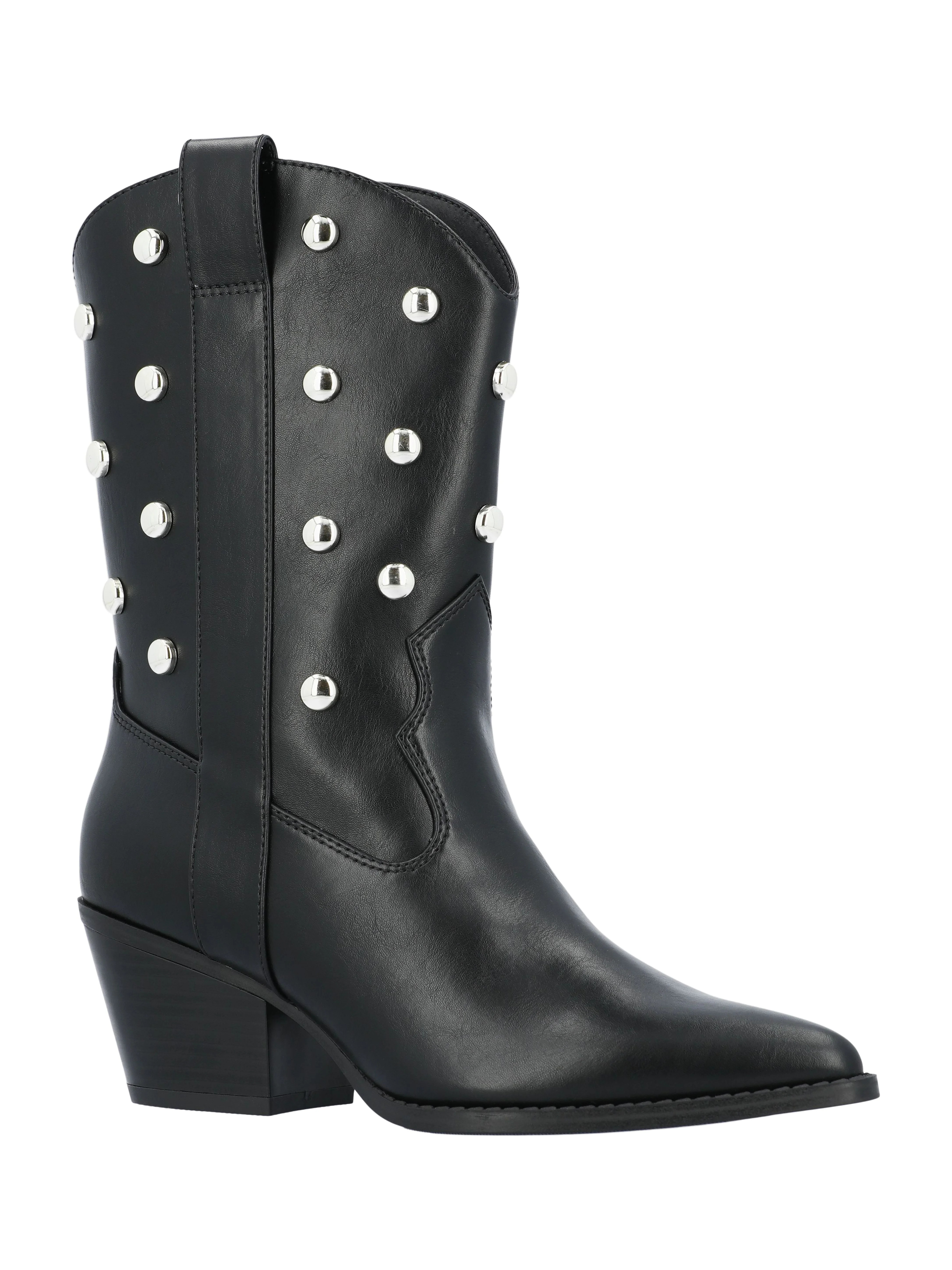 Time and Tru Women's Studded Western Boots | Walmart (US)