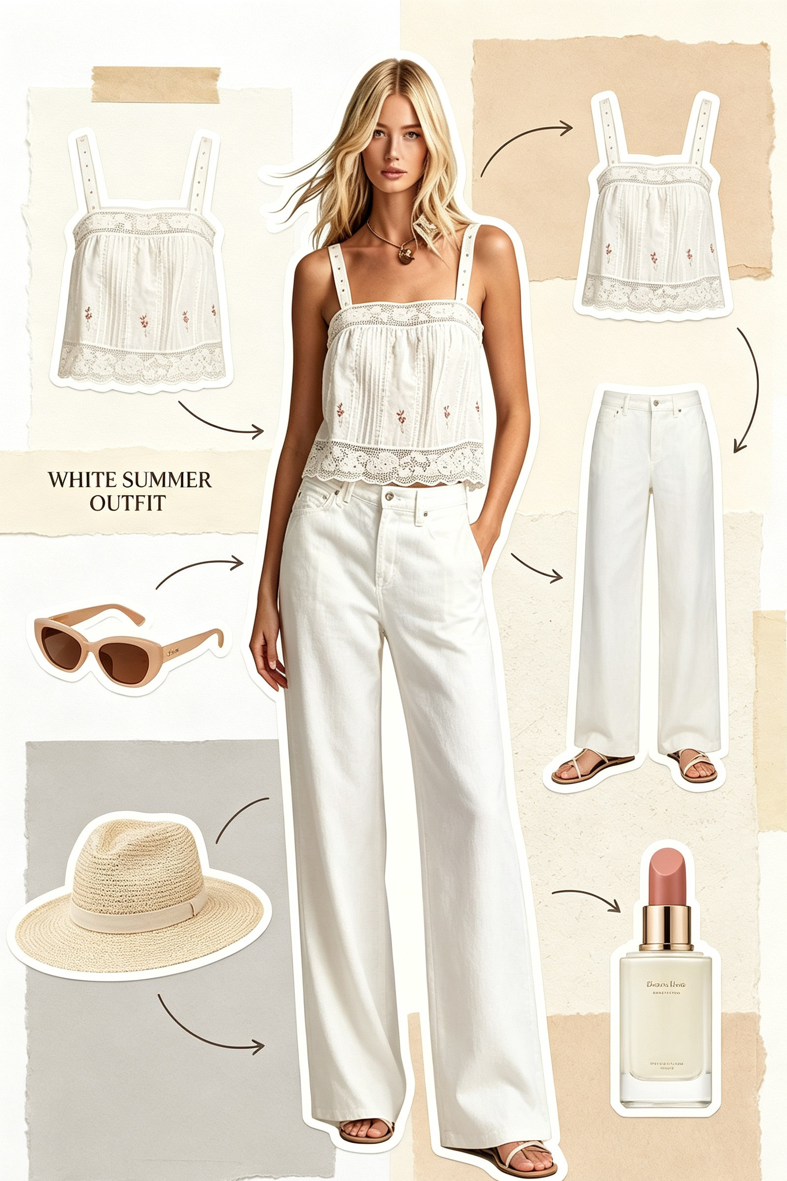 All White Summer Casual Outfit | Lace Cami & White Wide Leg Jeans Look
#AllWhiteOutfit
#SummerCasualStyle
#WhiteWideLegPants 

 #LTKootd #LTKOver40 #LTKWorkwear