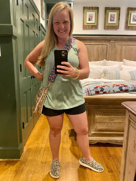 Great everyday outfit! Love these shorts! They’re a quick dry material. Great for everyday & I’ve also worn them kayaking!

#LTKcurves 

#LTKshoecrush