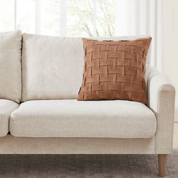 Mainstays, Rust Textured Decorative Throw Pillow, Rust, 18" x 18", Square, 1 Pack - Walmart.com | Walmart (US)