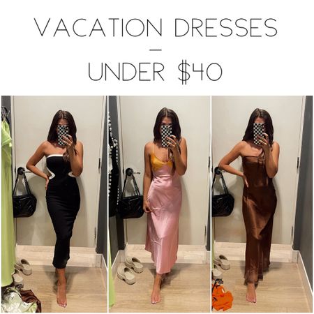 Forever 21 Vacation Dresses - Under $40

1. Midi Tube Dress 
     (wearing a small) 
2. Colorblock Satin Slip Dress 
     (wearing a small)
3. Satin Strapless Maxi Dress 
     (wearing a small) 


#LTKstyletip #LTKtravel #LTKunder50