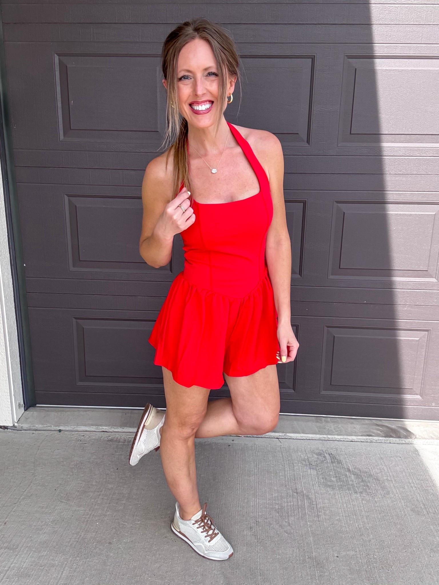 This sporty romper will be an absolute favorite this spring and summer! ❤️ Loving the red and it does come in more colors. Wearing a small.

As an Amazon Influencer I earn commission on qualifying purchases.

Red romper, sporty mom, tennis romper, spring fashion 2026, spring romper, mom fashion, mom approved romperr

#LTKOver40 #LTKMidsize #LTKmomlife