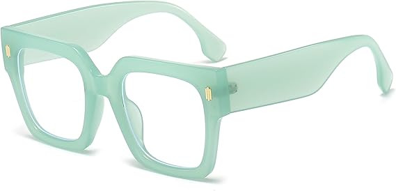 Fashion Oversized Blue Light Blocking Glasses for Women Men Trendy Big Square Frame Computer Eyeg... | Amazon (US)