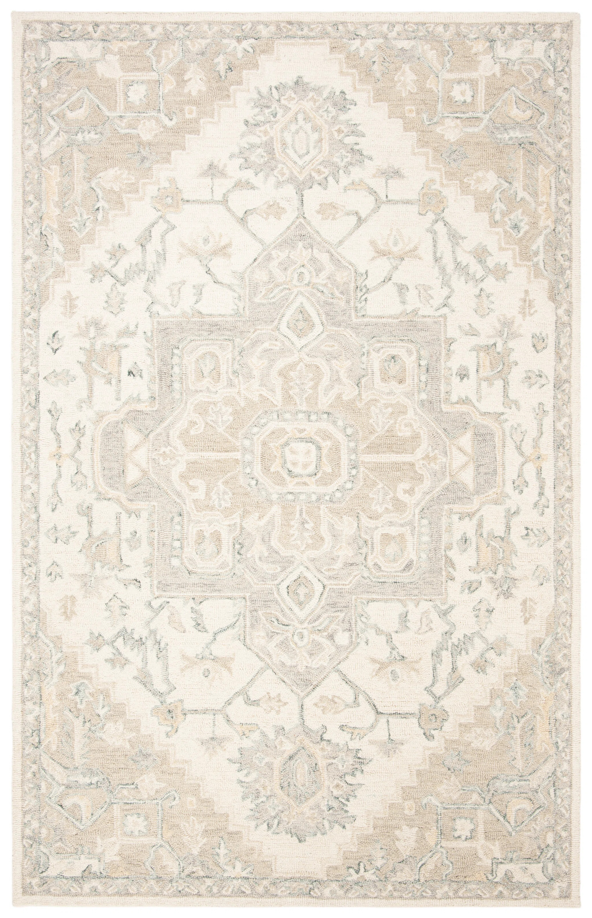 Barden Oriental Handmade Flatweave Wool Area Rug in Ivory/Beige | Wayfair North America