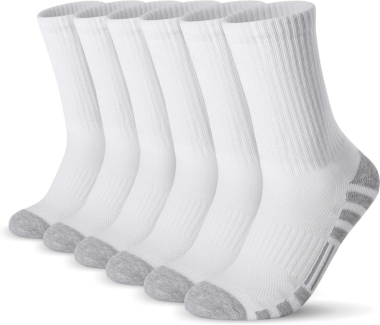 Airacker Athletic Socks Sport Running Calf Socks Performance Cushioned Breathable Crew Socks for ... | Amazon (US)