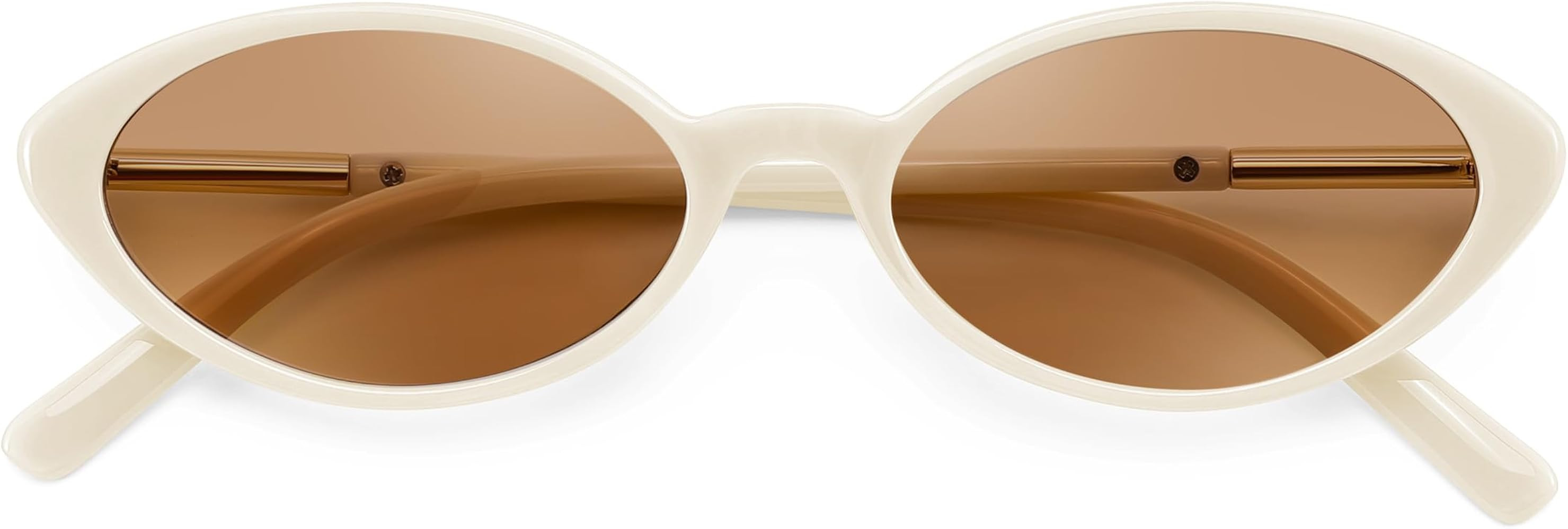 FEISEDY Retro Oval Cat Eye Sunglasses for Women Trendy 90s Narrow Shades Chic Y2K Sunnies B0435 | Amazon (US)