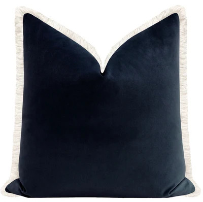 SOCIETY VELVET // NAVY BLUE + FRINGE | LITTLE DESIGN LLC