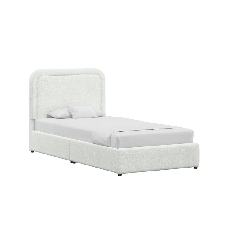 Better Homes & Gardens Juliet Twin Boucle Platform Bed, Ivory | Walmart (US)