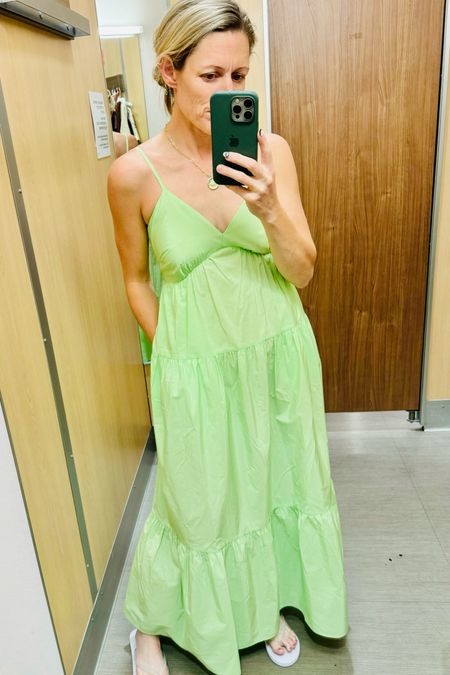 Lime green is the color of spring! This tiered maxi dress is super cute on and he won’t believe the price.

#SpringDresses #VacationDress #SpringOutfit #LimeGreen #MaxiDress #Resortwear #festivaldress

#LTKSeasonal #LTKFestival #LTKfindsunder50