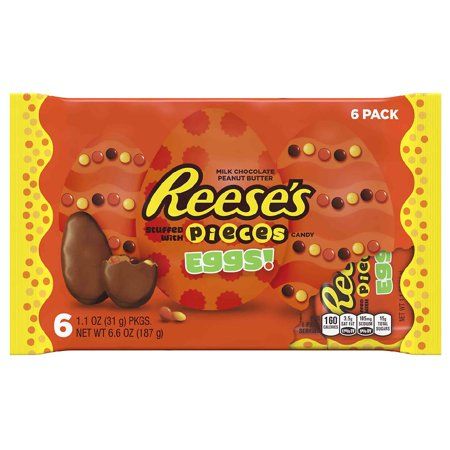 Reese'sPieces Easter Peanut Butter Eggs Candy1.1oz x 6 pack | Walmart (US)