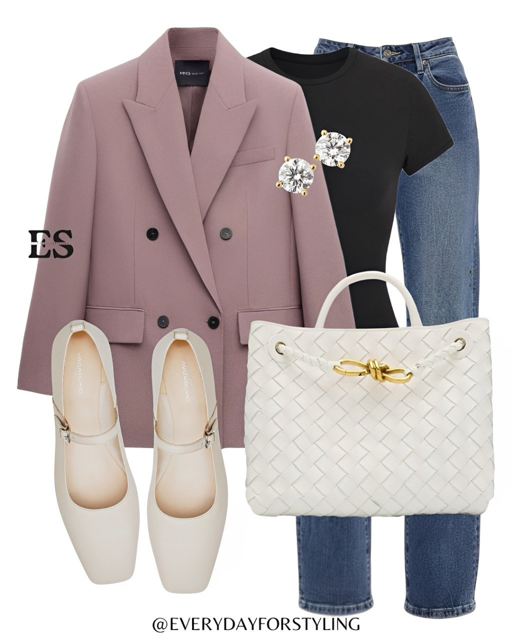 Elevated office vibes with a classic black tee, light-wash denim, and polished Mary Janes for a fresh spring aesthetic ☕️✨

Spring blazer outfits, mauve blazer styling, casual chic fashion, double breasted blazer, Adidas Gazelle outfit, quiet luxury spring, business casual women, how to style pink blazer, capsule wardrobe 2026, old money aesthetic, minimalist inspiration, Mary Jane trend, elevated everyday style, woven tote bag, brown and pink palette, transitional outfits, work from home fashion, trendy sneakers blazer, spring street style, Pinterest inspired outfits

#ootd, #springfashion2026, #blazerstyle, #styleinspo, #capsulewardrobe

#LTKSpringSale #LTKSaleAlert #LTKgrwm