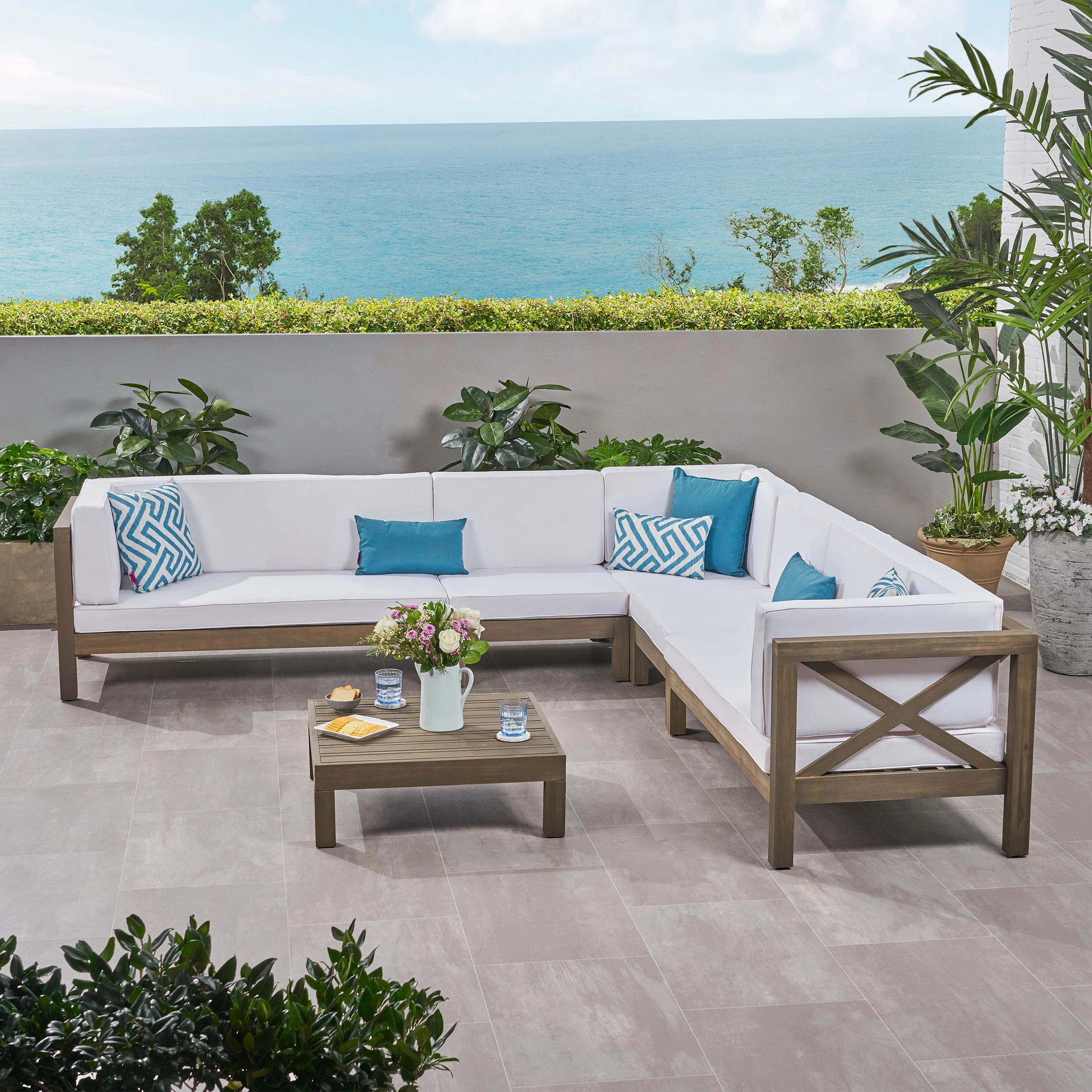 Beachcrest Home™ Brungardt Outdoor 6 Piece Deep Seating Group with Cushions & Reviews | Wayfair | Wayfair North America
