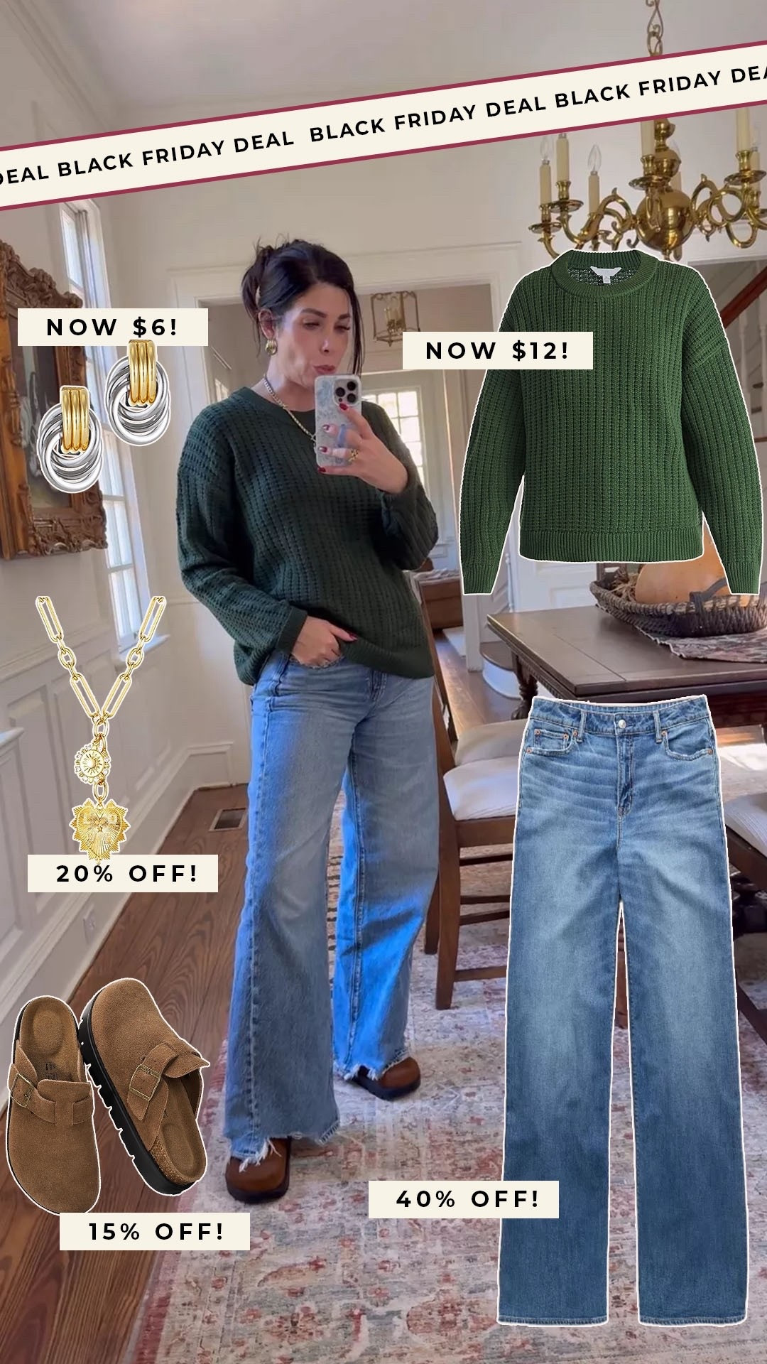 This whole look is on sale for Black Friday! 

#blackfriday

Black Friday deals. Walmart deals. Amazon deals. American eagle denim. Trending denim on sale. Amazon Black Friday deals. Walmart Black Friday deals. Walmart cozy sweater  

#LTKSaleAlert #LTKCyberWeek #LTKFindsUnder50