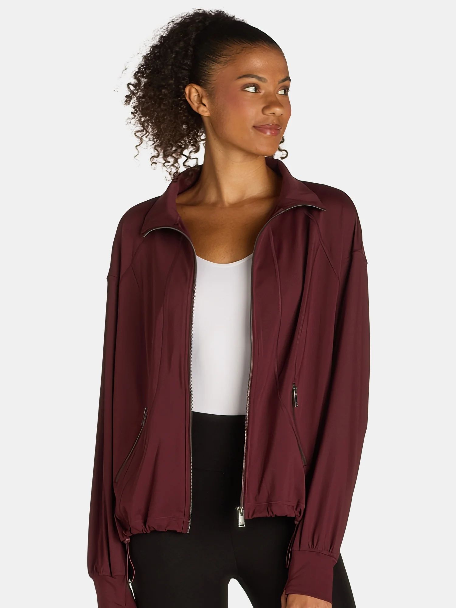 Avia Women's Seamed Vented Jacket with Zip Pockets, Sizes XS-XXXL | Walmart (US)