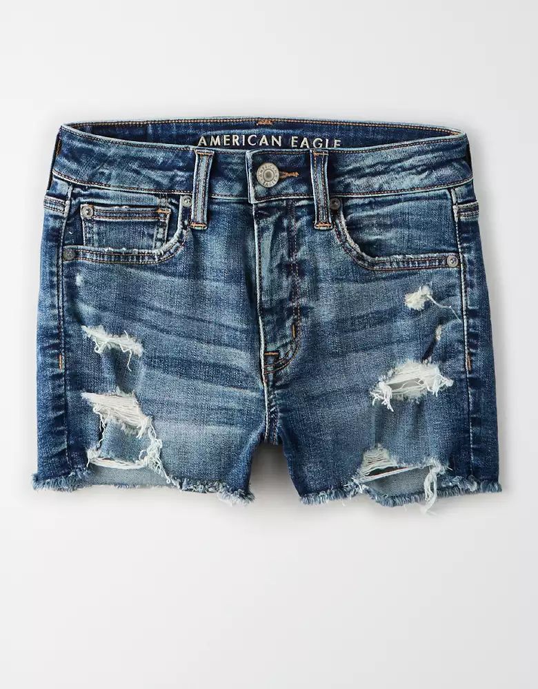 AE Ne(x)t Level High-Waisted Denim Short Short | American Eagle Outfitters (US & CA)