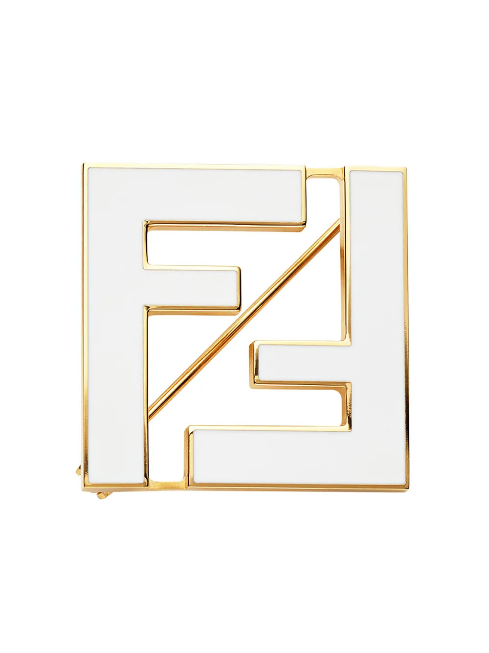 two-tone FF brooch | Farfetch (CA)