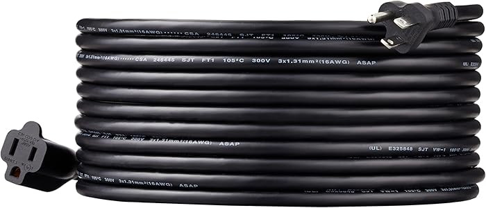 Amazon Basics Extension Cord, 25 Ft, 3 Prong Outlet Extender, Indoor Extension Cord, 13 Amps, 125... | Amazon (US)