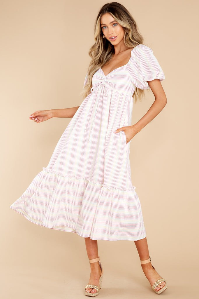 Heart On My Sleeve Red Striped Dress | Red Dress 