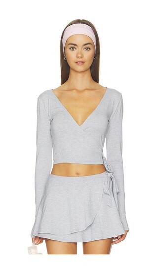 WellBeing + BeingWell Loungewell Light Turner Wrap in Grey. - size M | Revolve Clothing (Global)