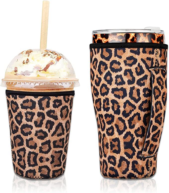 Amazon.com: Wirepo 2 PCS Reusable Iced Coffee Sleeve for 24oz Cold Drinks Beverage,Insulated Neop... | Amazon (US)