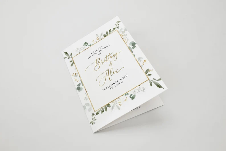 Infographic Wedding Program Template Fun Wedding Programs - Etsy | Etsy (US)