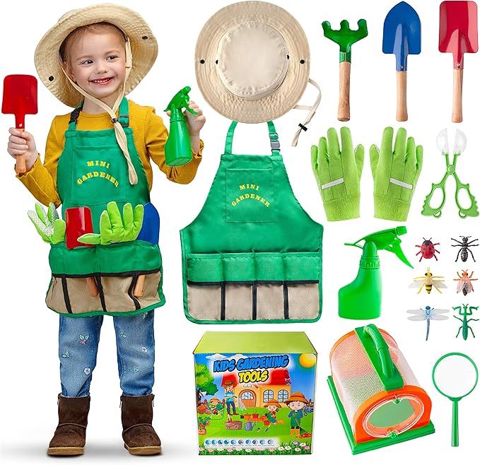 Norsy Toys Kids Garden Tool Set - Premium Kids Bug Catching Kit with Garden Gloves, Washable Apro... | Amazon (US)