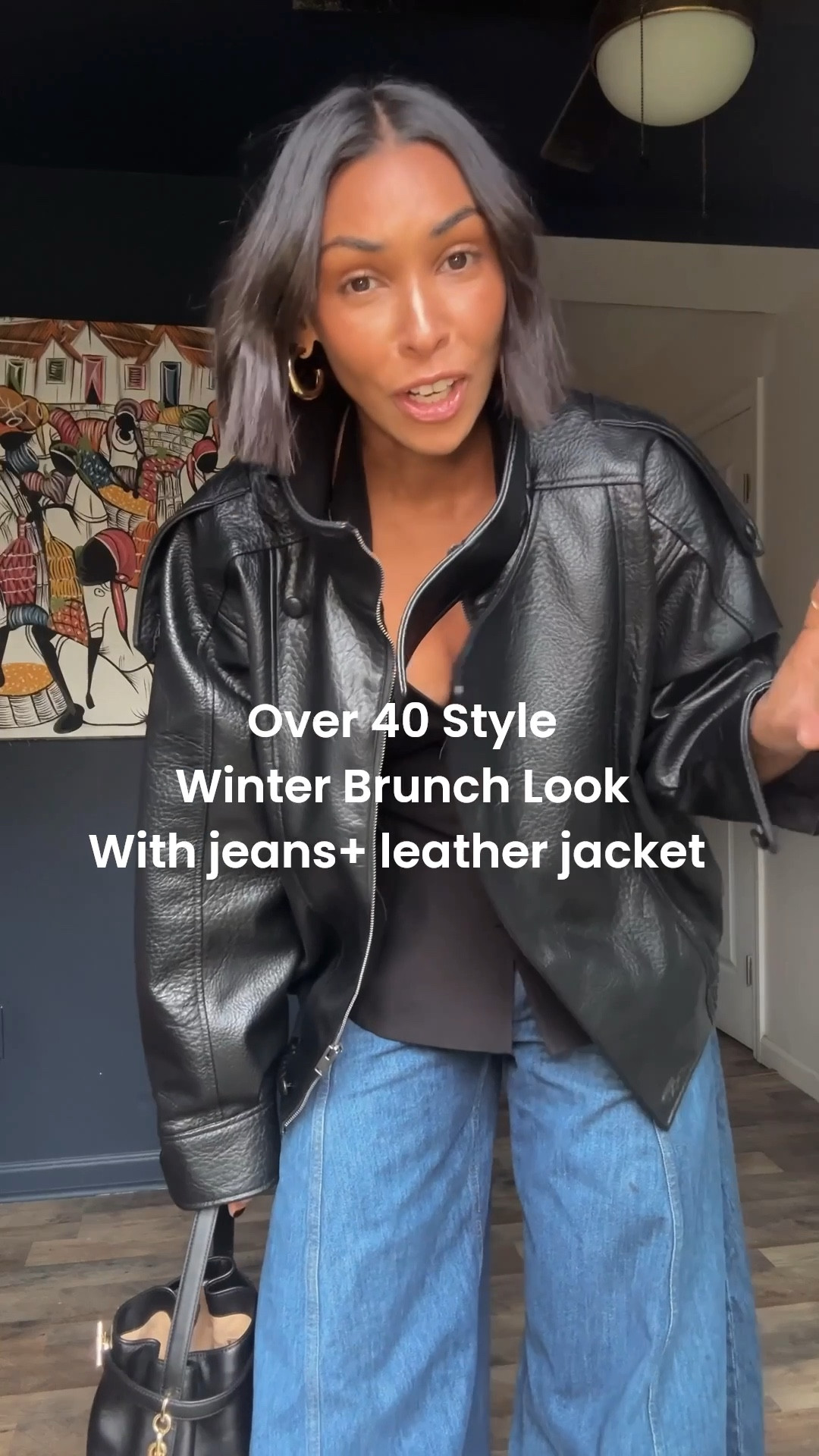 OVER 40 STYLE
winter brunch look
leather jacket & jeans