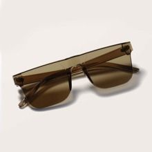 Flat Top Shield Sunglasses | SHEIN