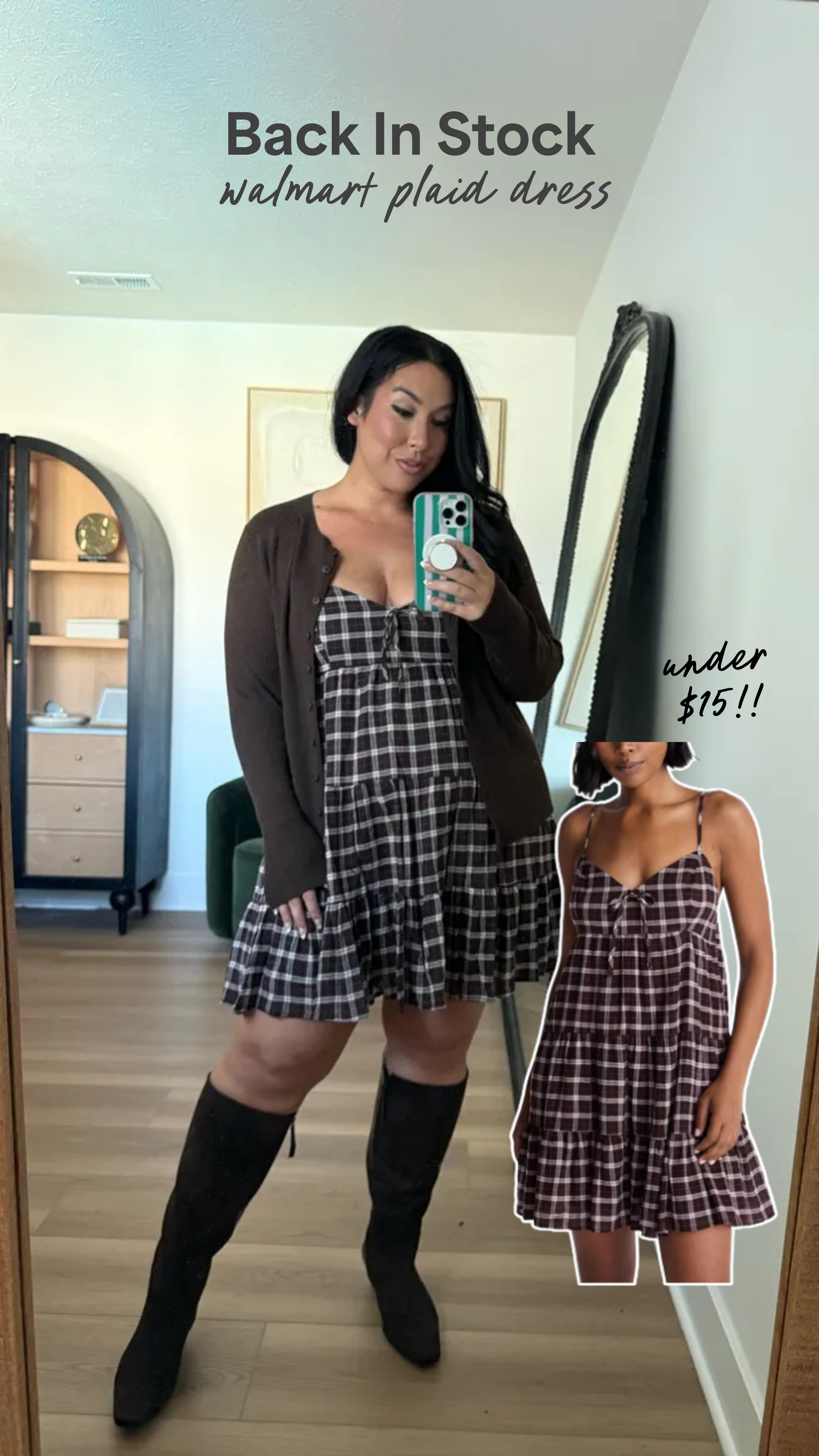 Back in stock!! The cutest babydoll walmart plaid dress under $15!!

walmart fashion, walmart finds, midsize style, midsize fashion 

 #LTKSeasonal #LTKMidsize