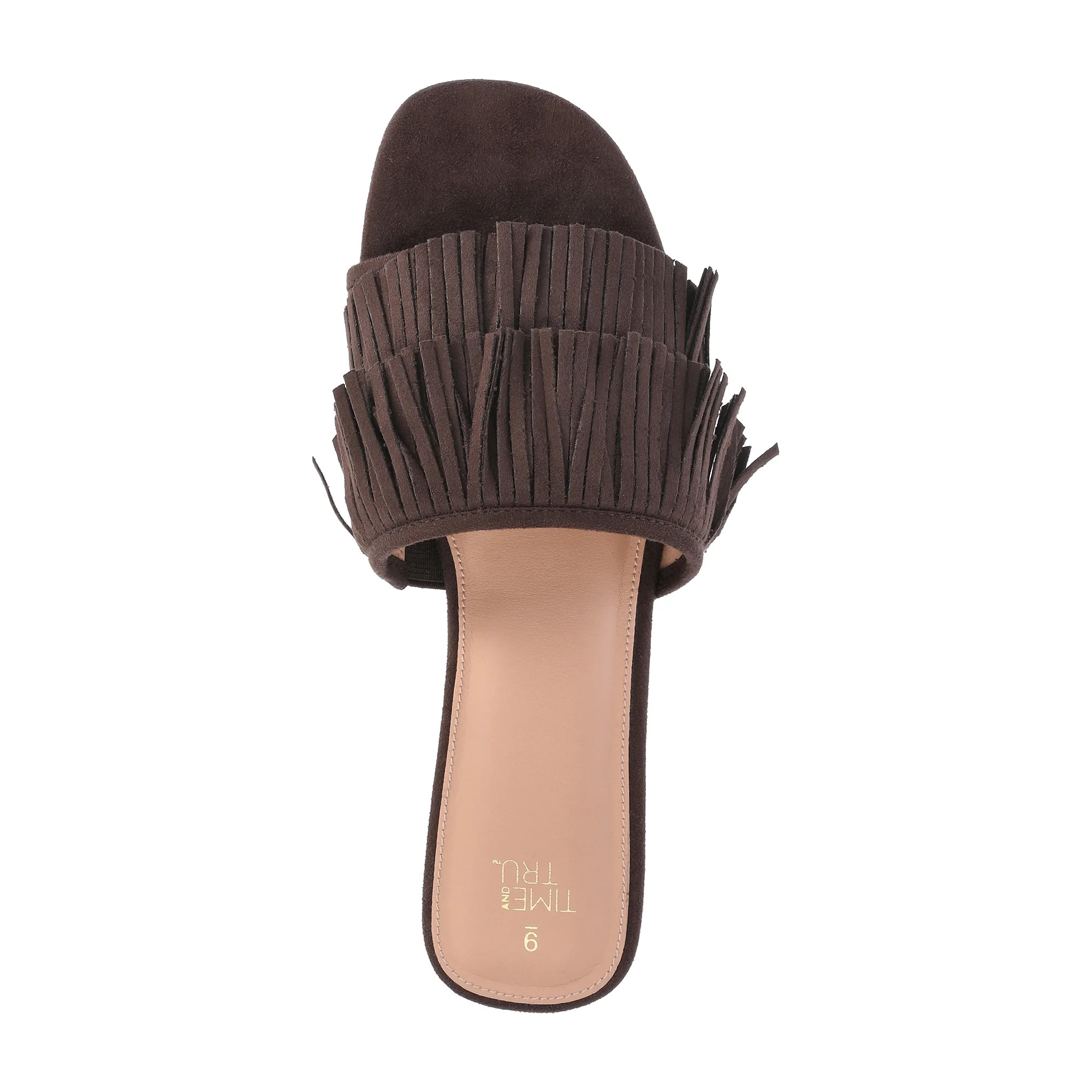 Time and Tru Women's Fringe Slide Sandals | Walmart (US)