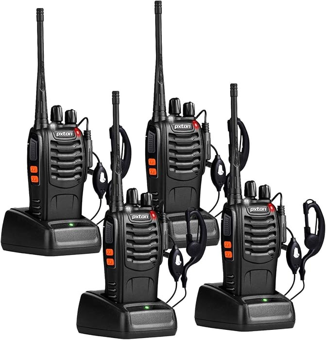 pxton Walkie Talkies Long Range for Adults with Earpieces,16 Channel Walky Talky Rechargeable Han... | Amazon (US)