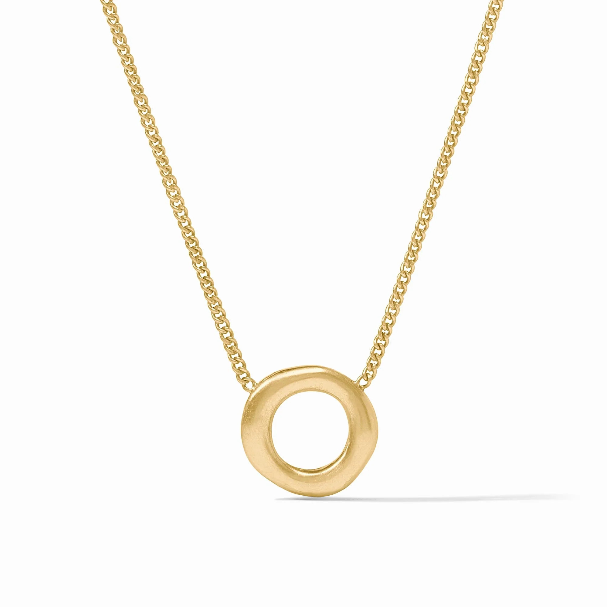 Gold Wave Circle Delicate Necklace | Julie Vos