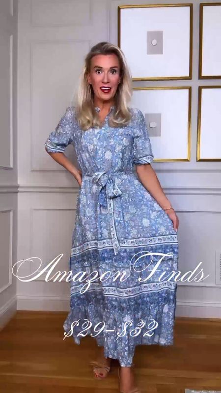 These $29-$32 amazon dresses run true to size and are so cute! They are all super soft and comfortable. I am also linking the belt I am wearing! 