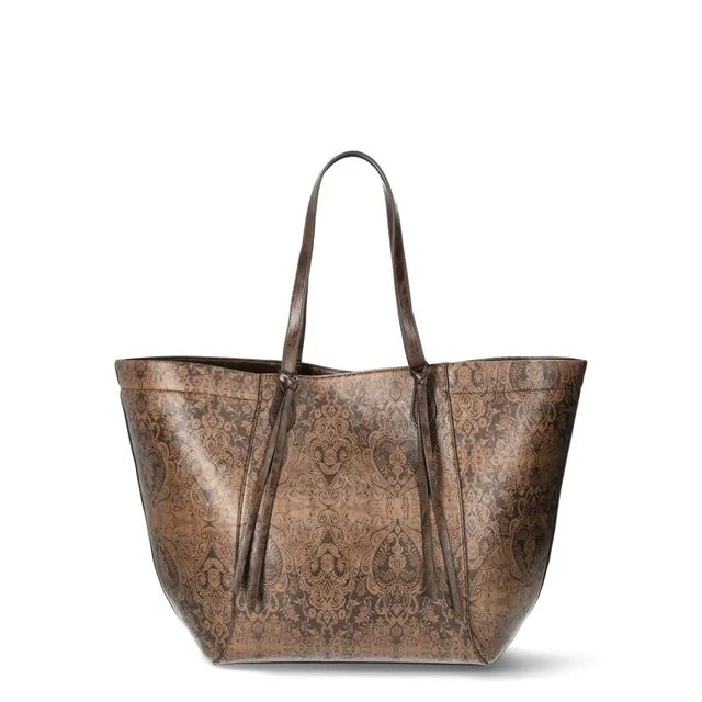 The Pioneer Woman Tapestry Print Large Tote Bag, Brown, Women’s | Walmart (US)