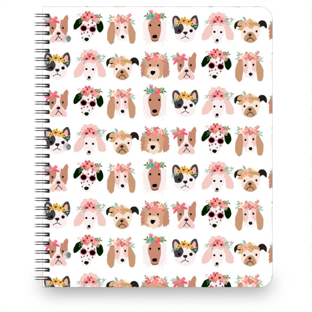 Personalized Notebooks: Puppy Dogs With Floral Crowns, 8.5x11, Multicolor | Shutterfly