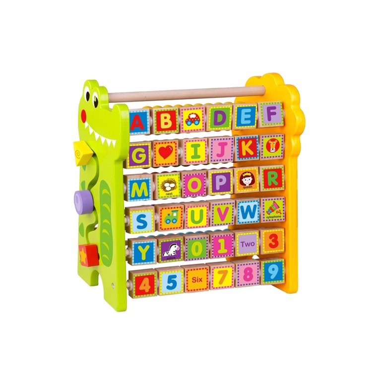 Toyster's Wooden Math Beads and Alphabet Abacus 2-in-1 | Walmart (US)