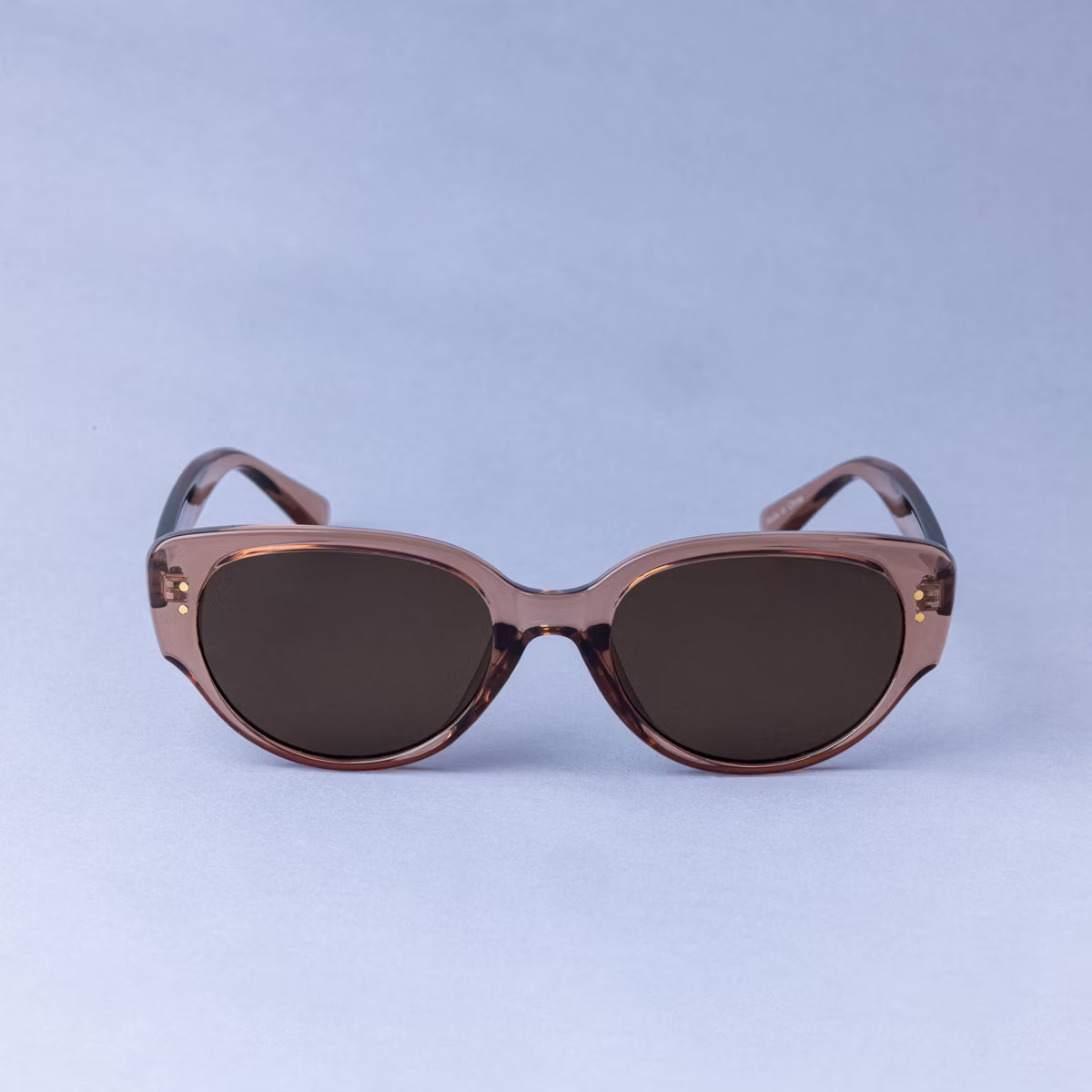 Women's Oval Cateye Sunglasses - A New Day™ Brown | Target