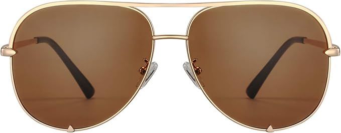 Eyerno Mirrored Aviator Sunglasses For Men Women Fashion Designer UV400 Sun Glasses | Amazon (US)