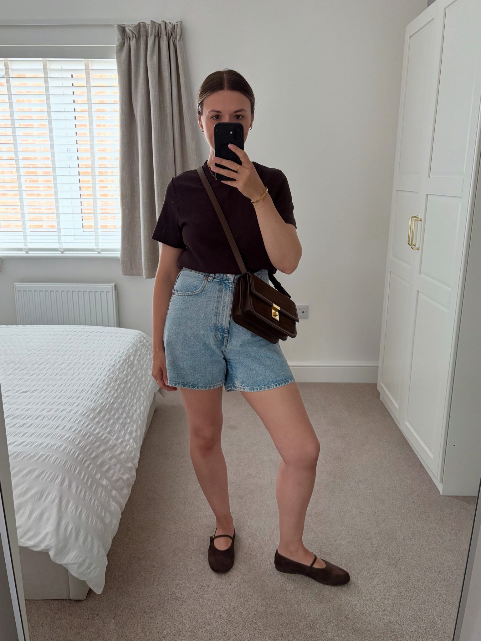 Wearing my new ballet shoes 🩰

Chocolate brown tshirt, mom shorts, brown suede ballet shoes and brown suede crossbody bag. 

My shoes were from the M&S sale so I’ve linked the style but in a different colour and some of my other favourite ballet flats. 

#LTKsummer #LTKstyletip #LTKuk