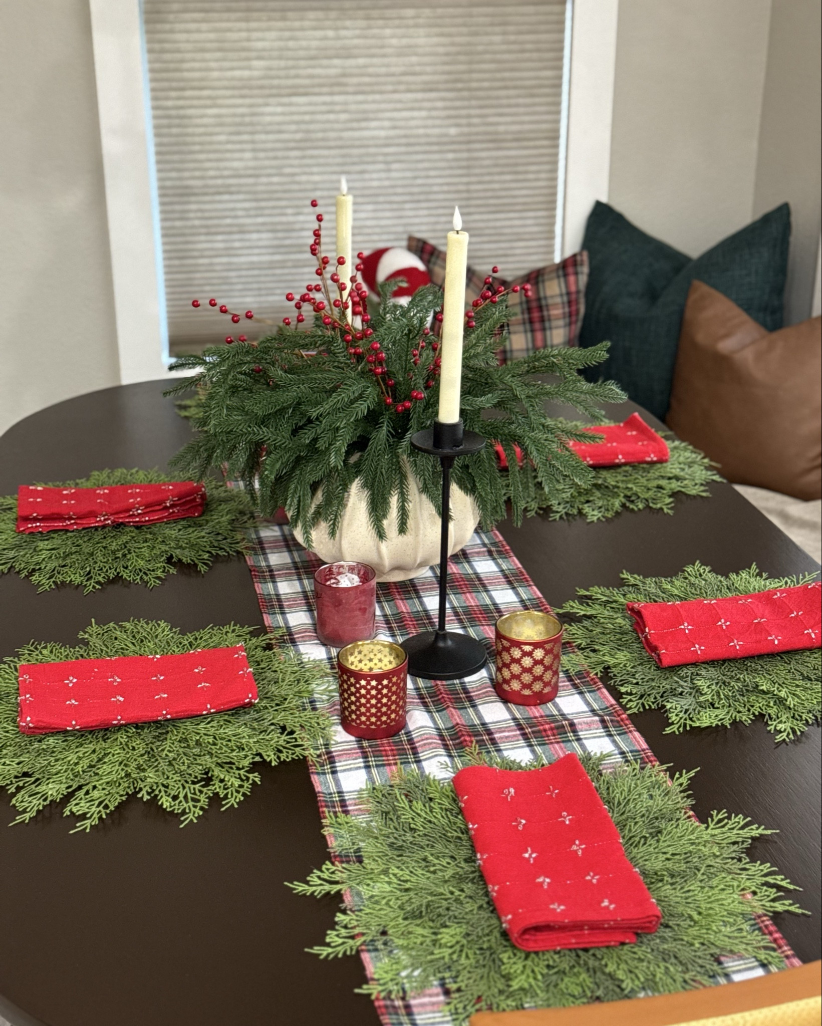 Something about the holidays makes me want to spruce up the dining table. So festive and cozy! 

#LTKSeasonal #LTKHome #LTKHoliday