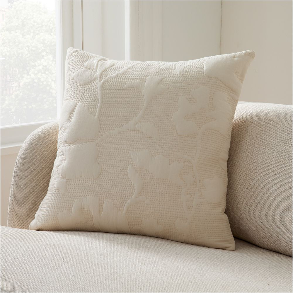Quilted Floral Pillow Cover | West Elm (US)
