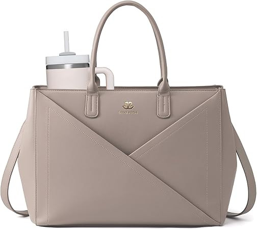LOVEVOOK Laptop Work Tote Bag for Women with Large Cup Holder, 16 Inch | Computer Bags Business O... | Amazon (US)