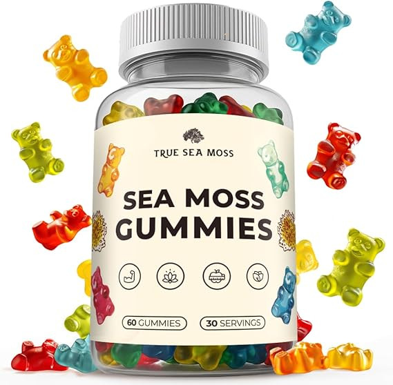 TrueSeaMoss Irish Sea Moss Gummies with Burdock Root & Bladderwrack – Formula for Adults & Kids... | Amazon (US)