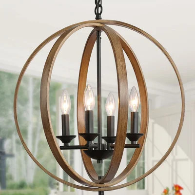 Huitt 4 - Light Candle Style Modern Farmhouse Dining Room Chandelier | Wayfair North America