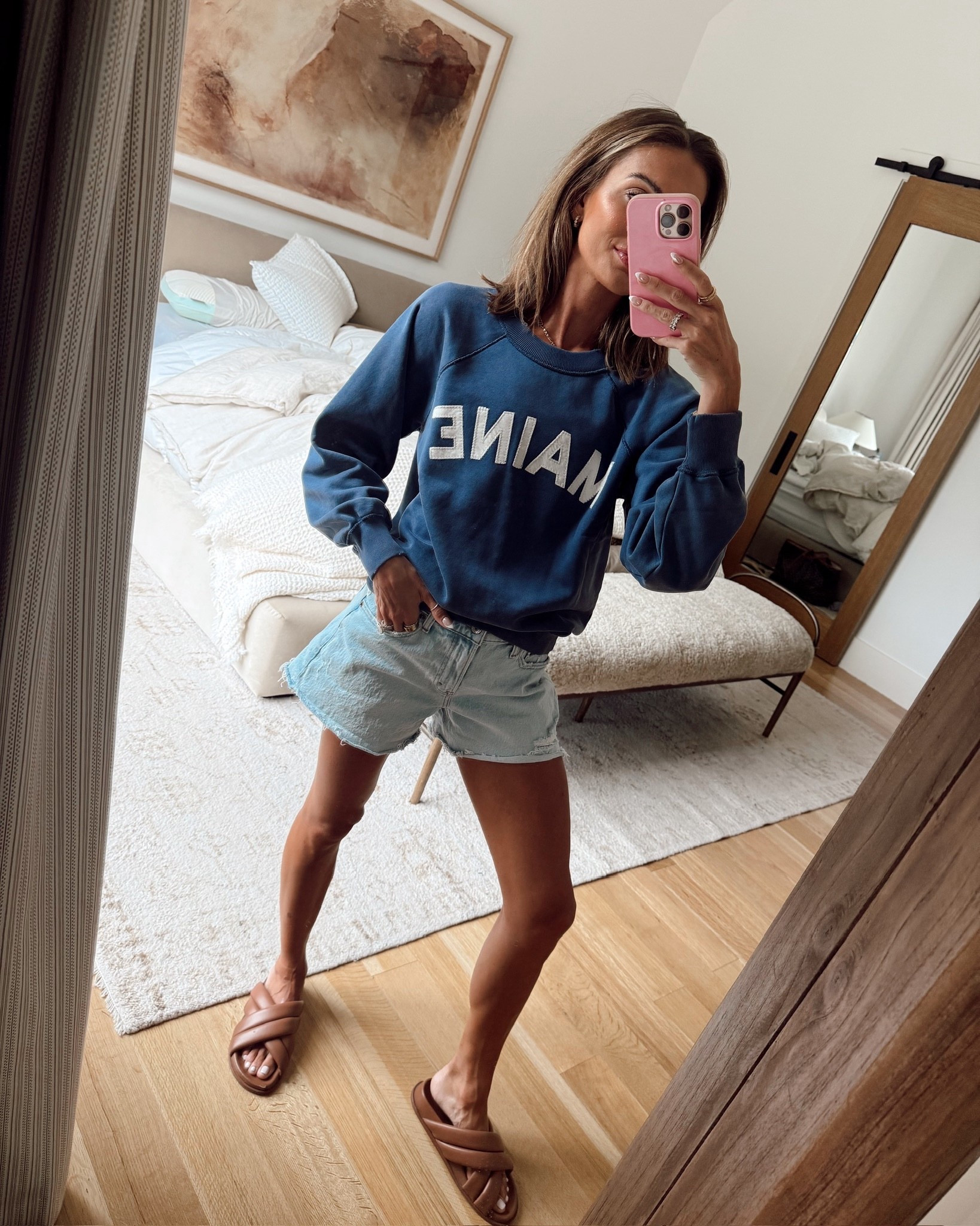 this sweatshirt is selling out fast! crazy soft and i love this faded navy color 💙 wearing a small 

#LTKSaleAlert