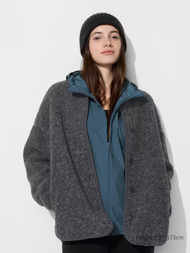 WOMEN'S PILE LINED FLEECE RELAXED CARDIGAN | UNIQLO AU | Uniqlo Australia