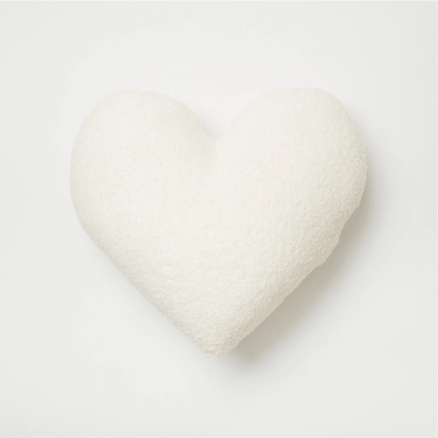Brooke Boucle Heart Pillow | Dorm Essentials - White - Dormify | Dormify
