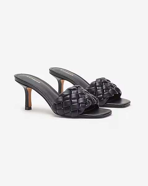 Quilted Slide Heeled Sandals | Express