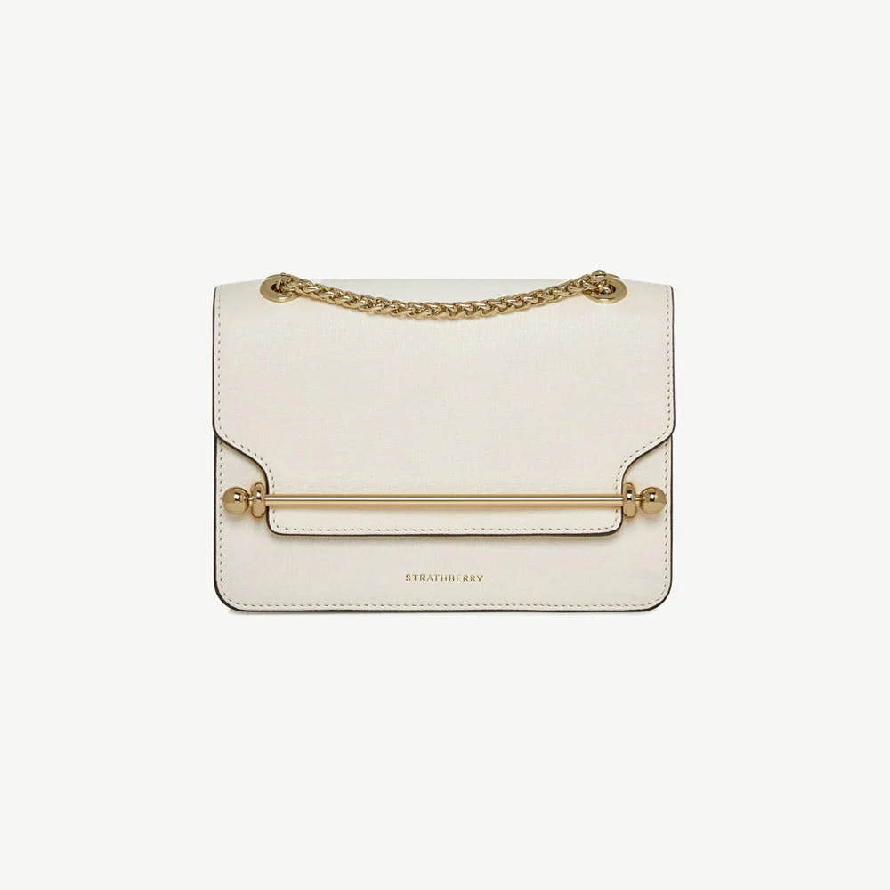 Strathberry - East/West Mini - Crossbody Leather Mini Handbag - White | Strathberry
